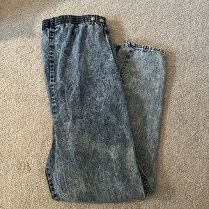 Motherhood Vintage Size 16 Adjustable Snap Maternity Distress Jeans Straight Leg